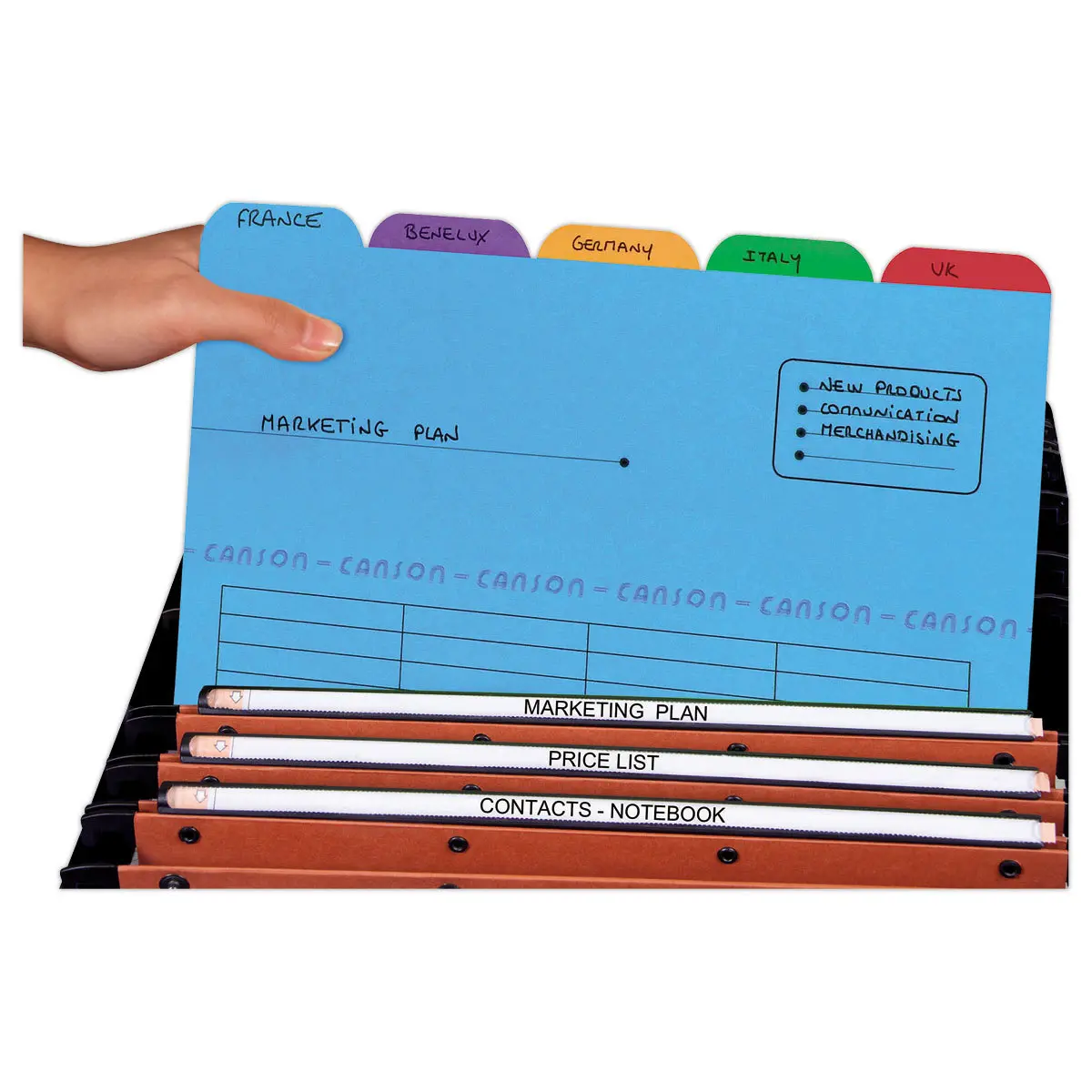 5 Sous-dossiers Ultimate pour dossiers suspendus - 5 onglets - OXFORD photo du produit