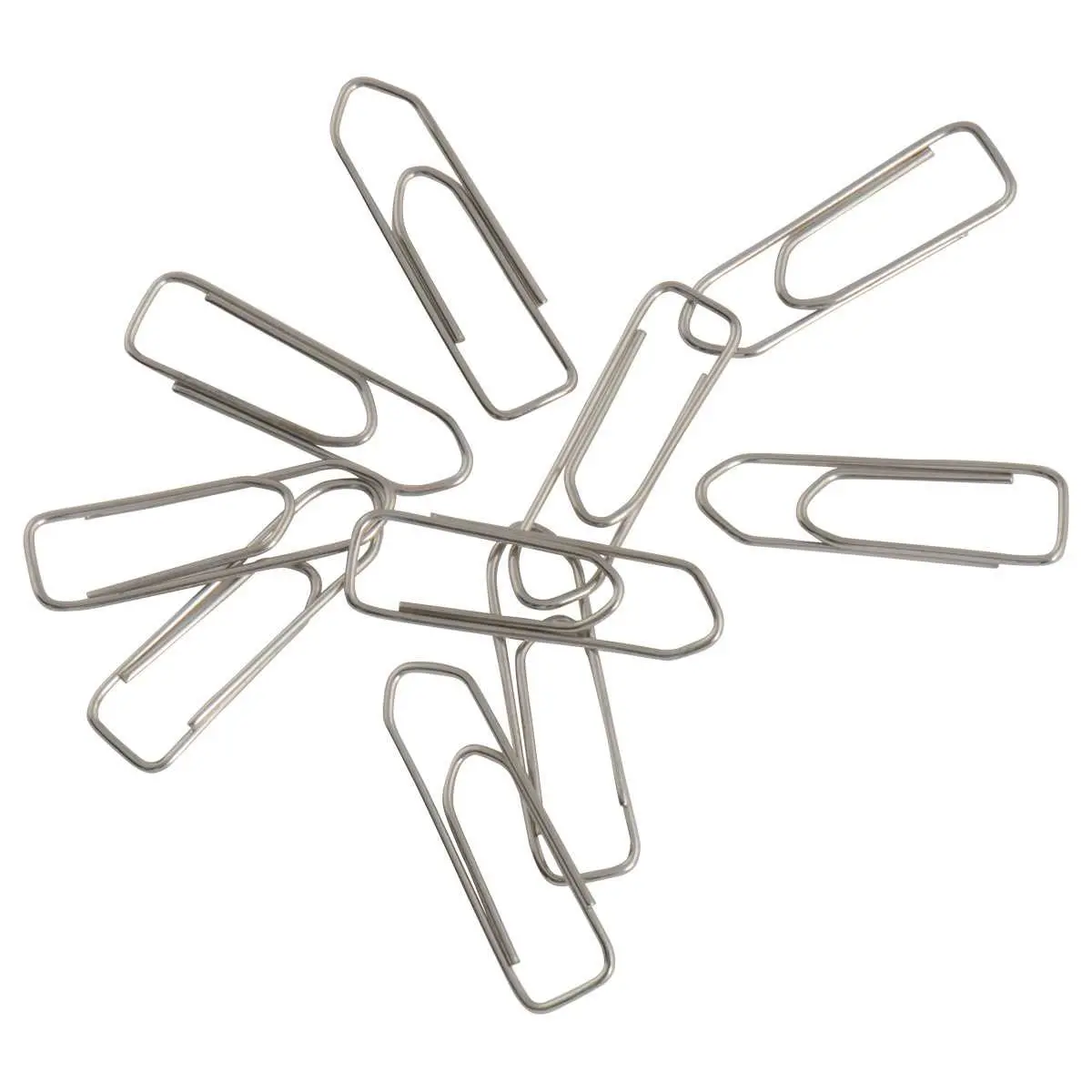 100 Trombones acier nickel&eacute; - 25 mm photo du produit