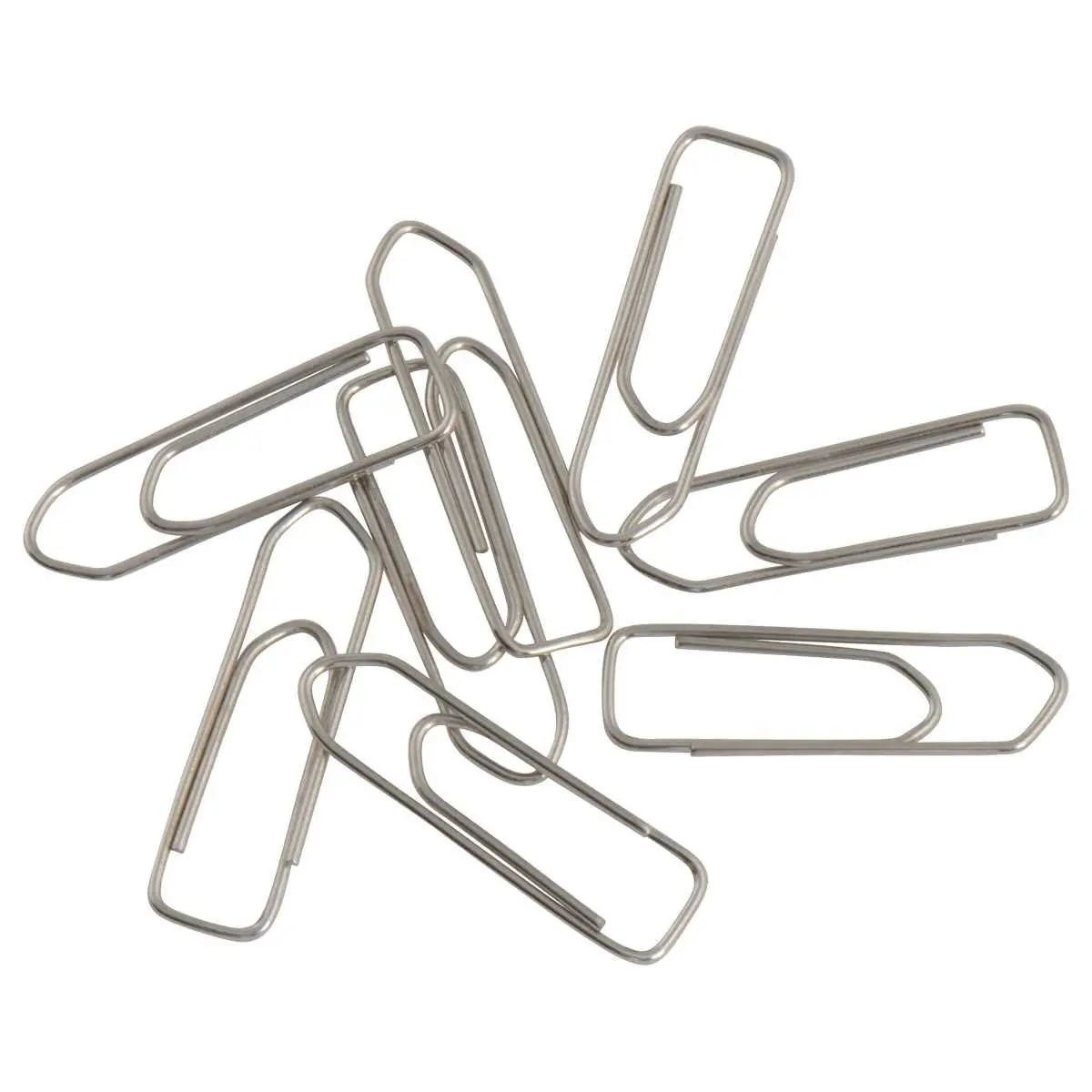 100 Trombones acier nickel&eacute; - 25 mm photo du produit