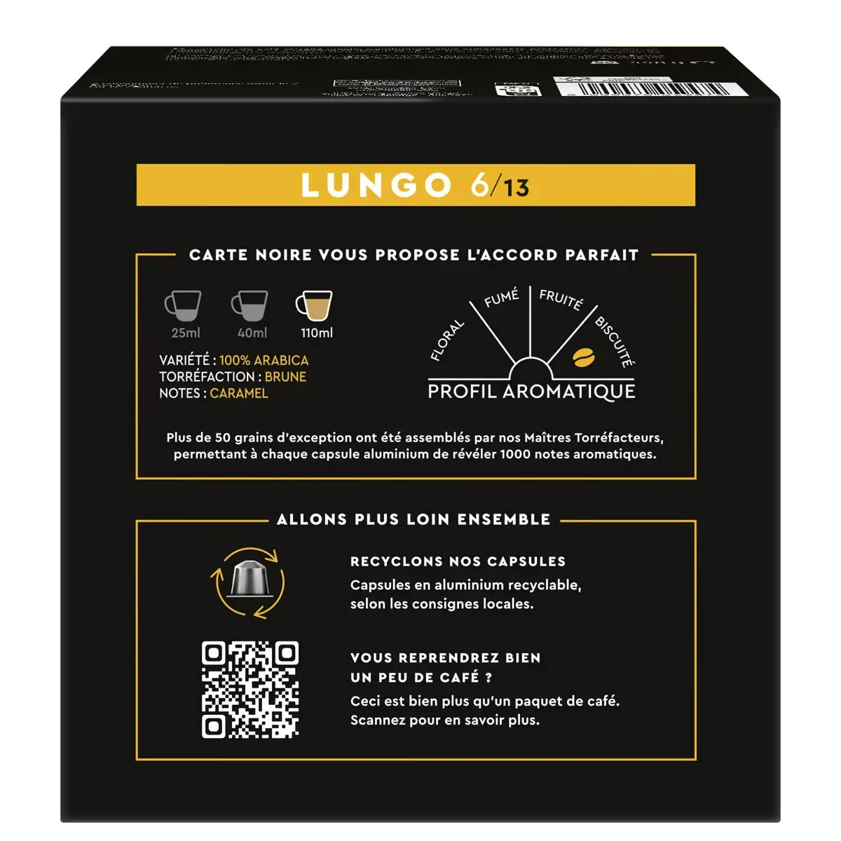 Caf&eacute; torr&eacute;fi&eacute; moulu en capsules compatibles Nespresso* - Giga Format x80 photo du produit