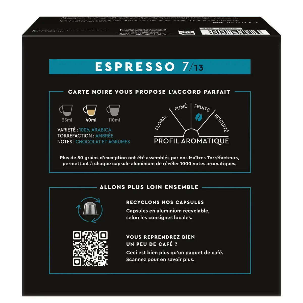 Caf&eacute; pur Arabica - Capsules compatibles Nespresso* - Giga Format x80 photo du produit
