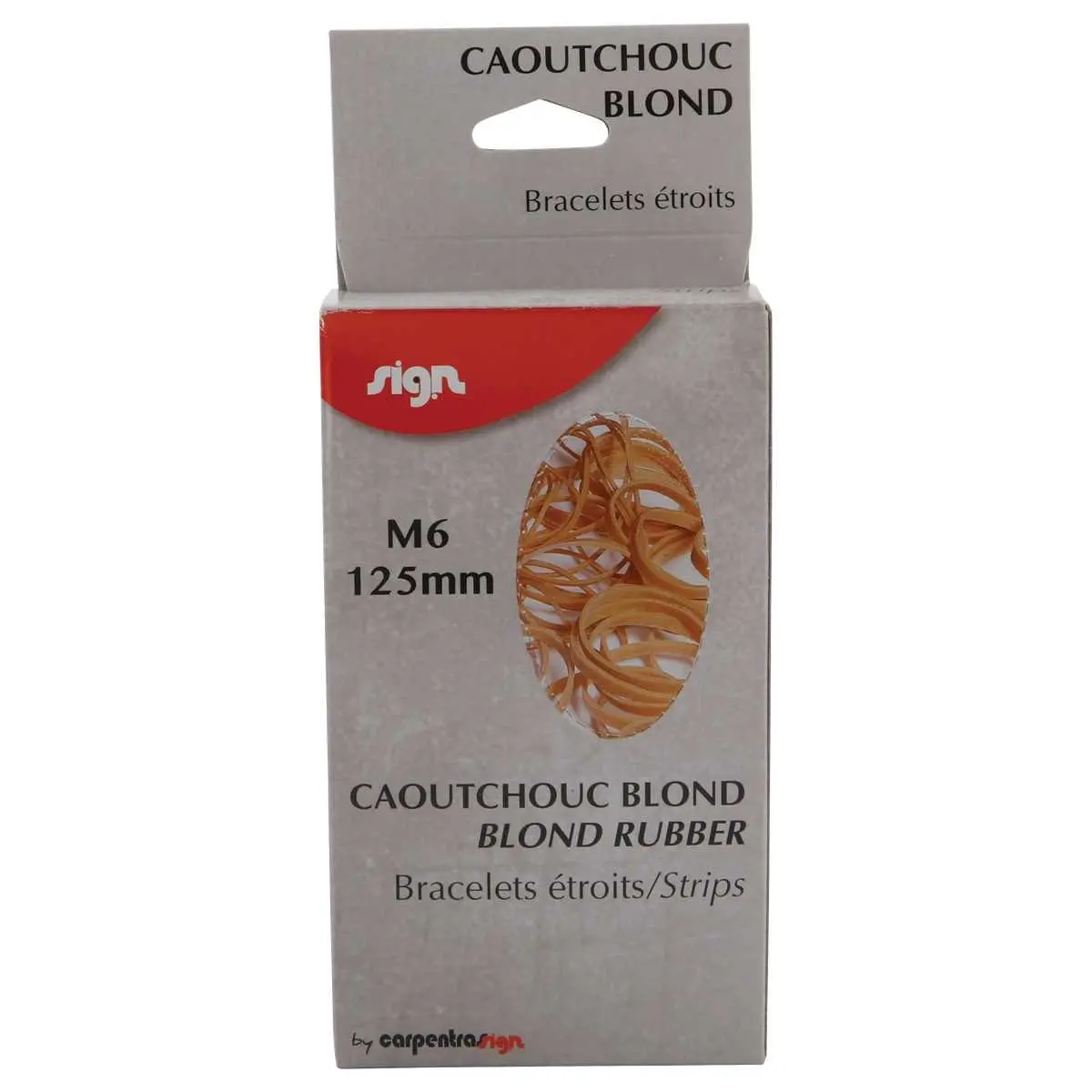 Bracelets caoutchouc &eacute;troits - 125 x 2 mm - SIGN photo du produit
