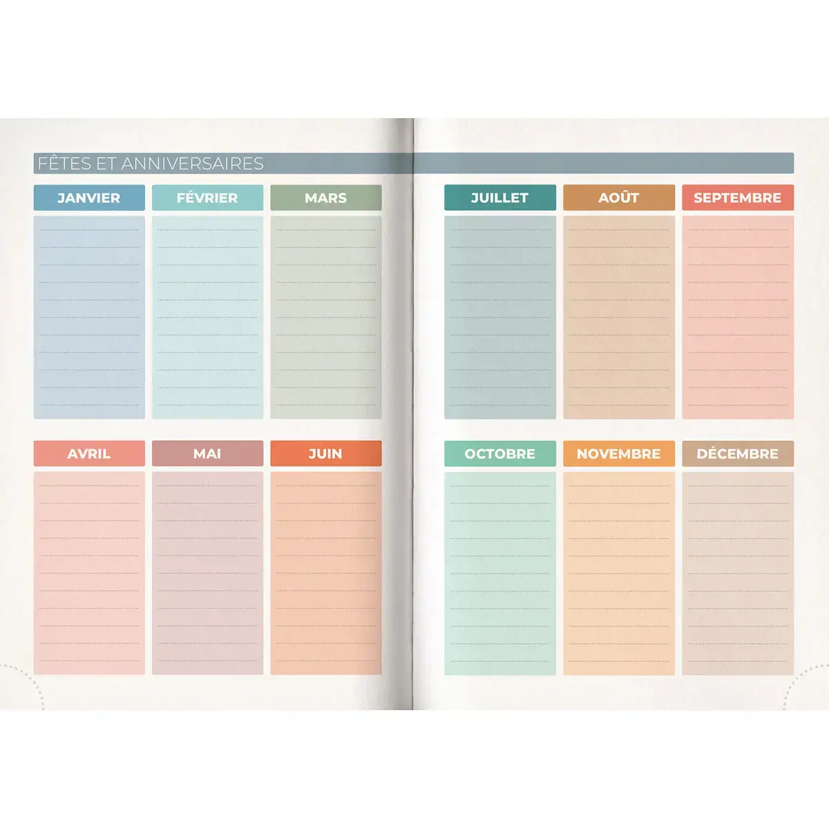 Agenda journalier Techno - 12,5 x 17,5 cm - Bleu - Sept/Sept - BOUCHUT GRANDREMY photo du produit