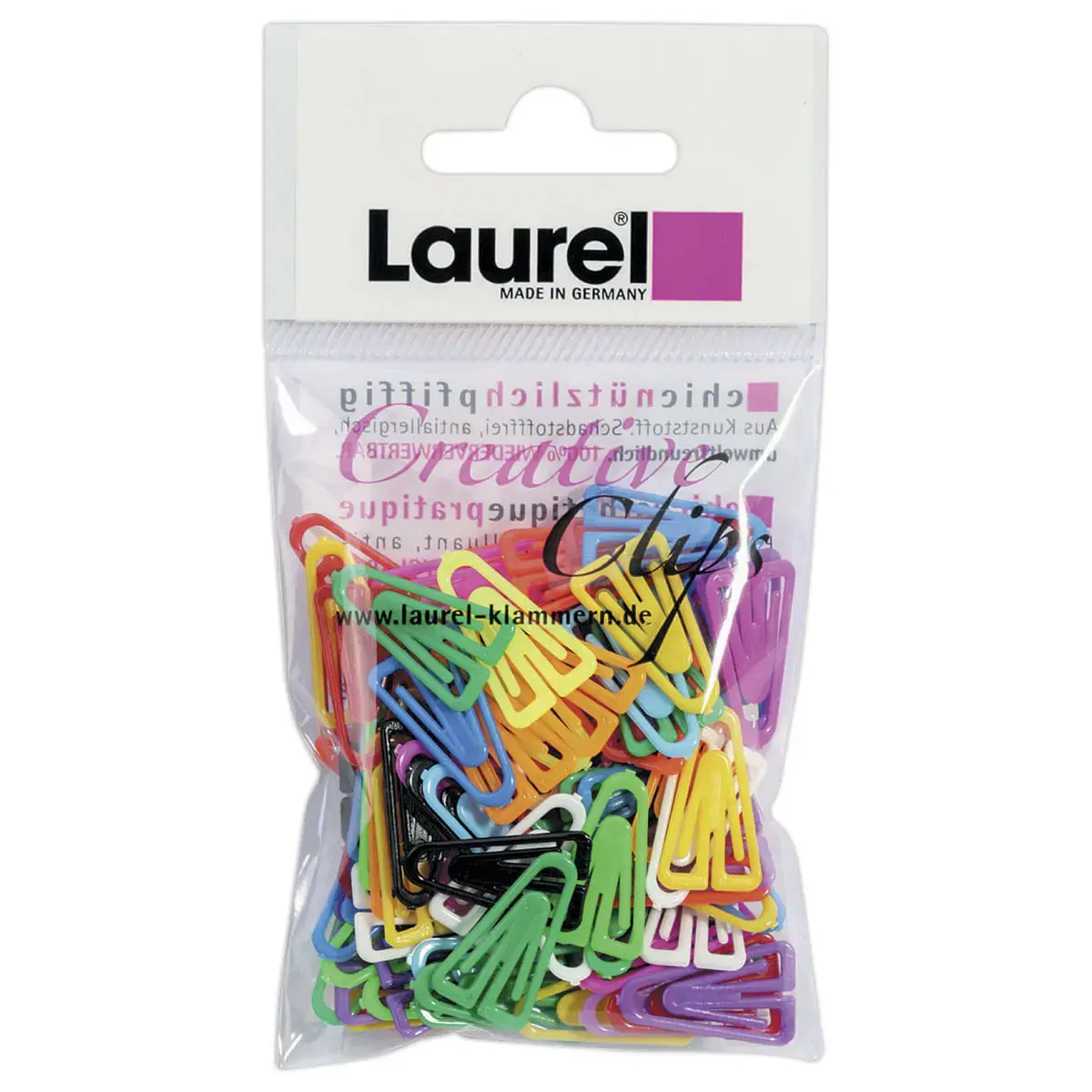 100 Trombones plastique 25mm - Coloris assortis - SIGN photo du produit