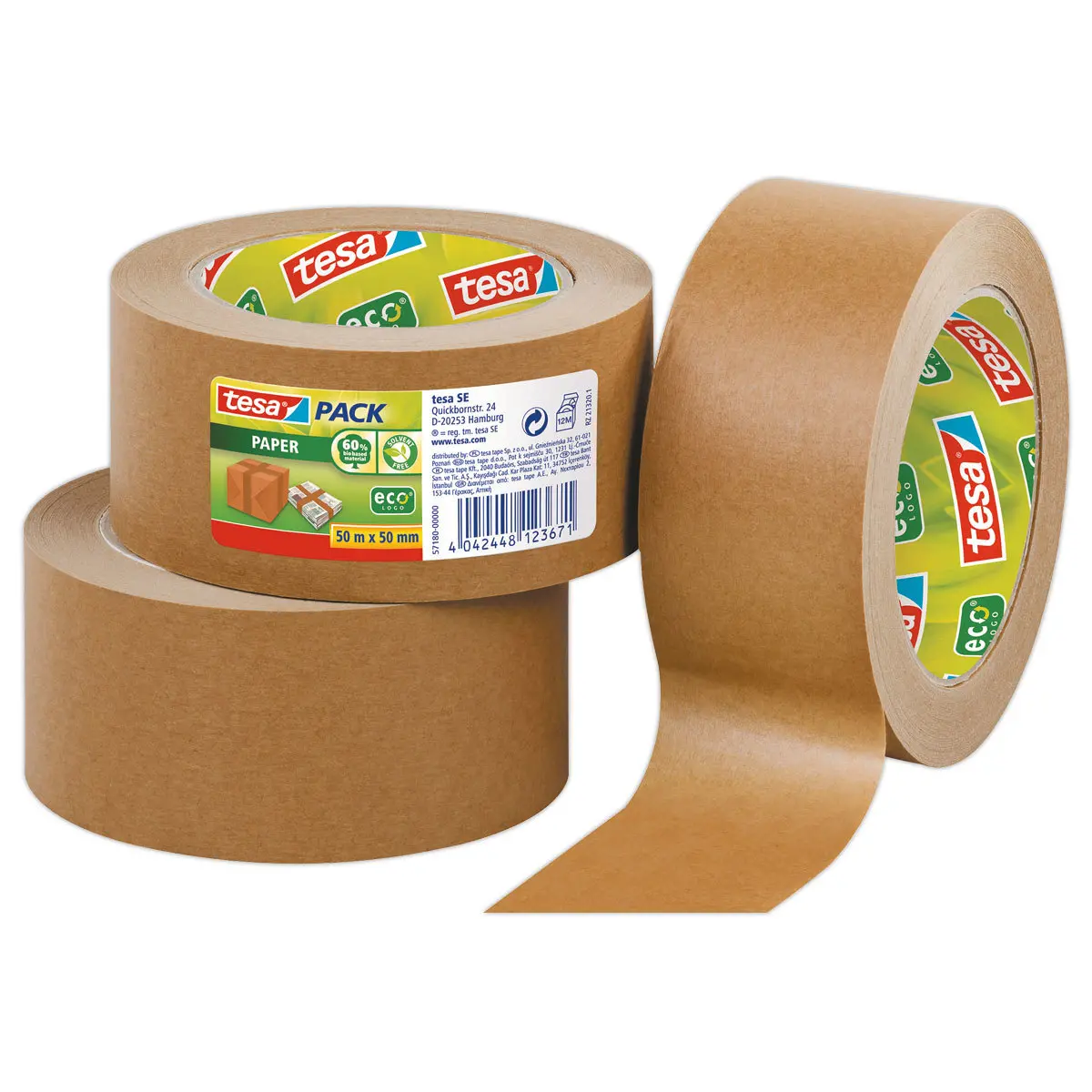 Ruban adhésif Kraft tesa® rouleau de 50 mm x 50 m marron photo du produit