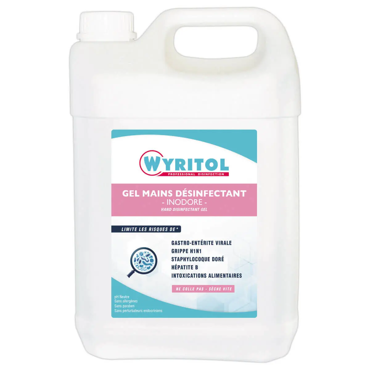 Bidon de gel hydroalcoolique - 5 L - WYRITOL photo du produit