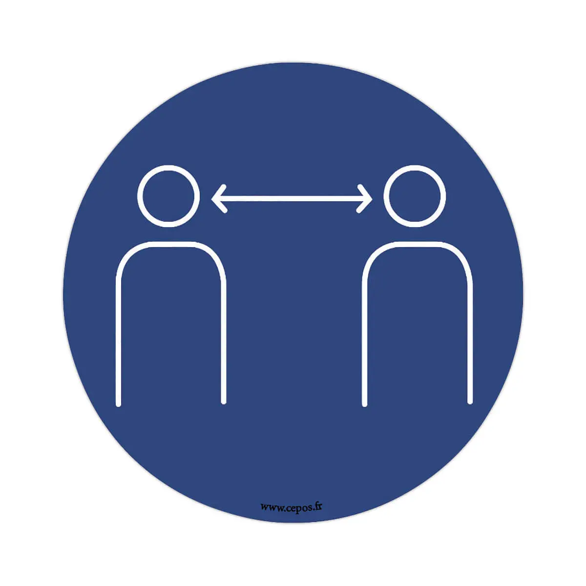 Sticker sol distances de sécurité Ø 45cm photo du produit