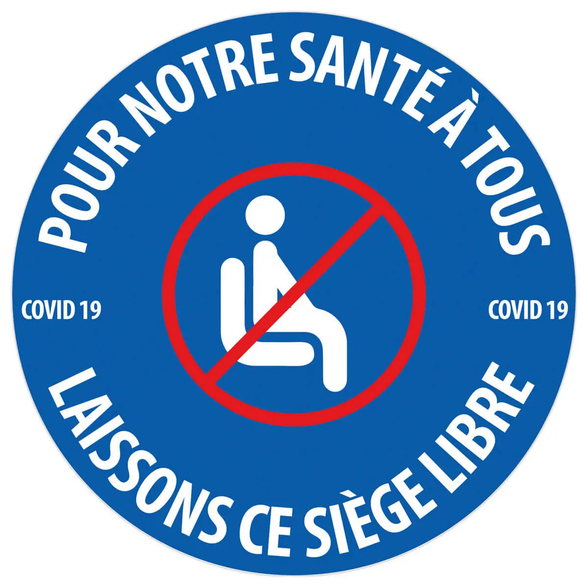 Adh&eacute;sif de marquage SIEGE INTERDIT photo du produit