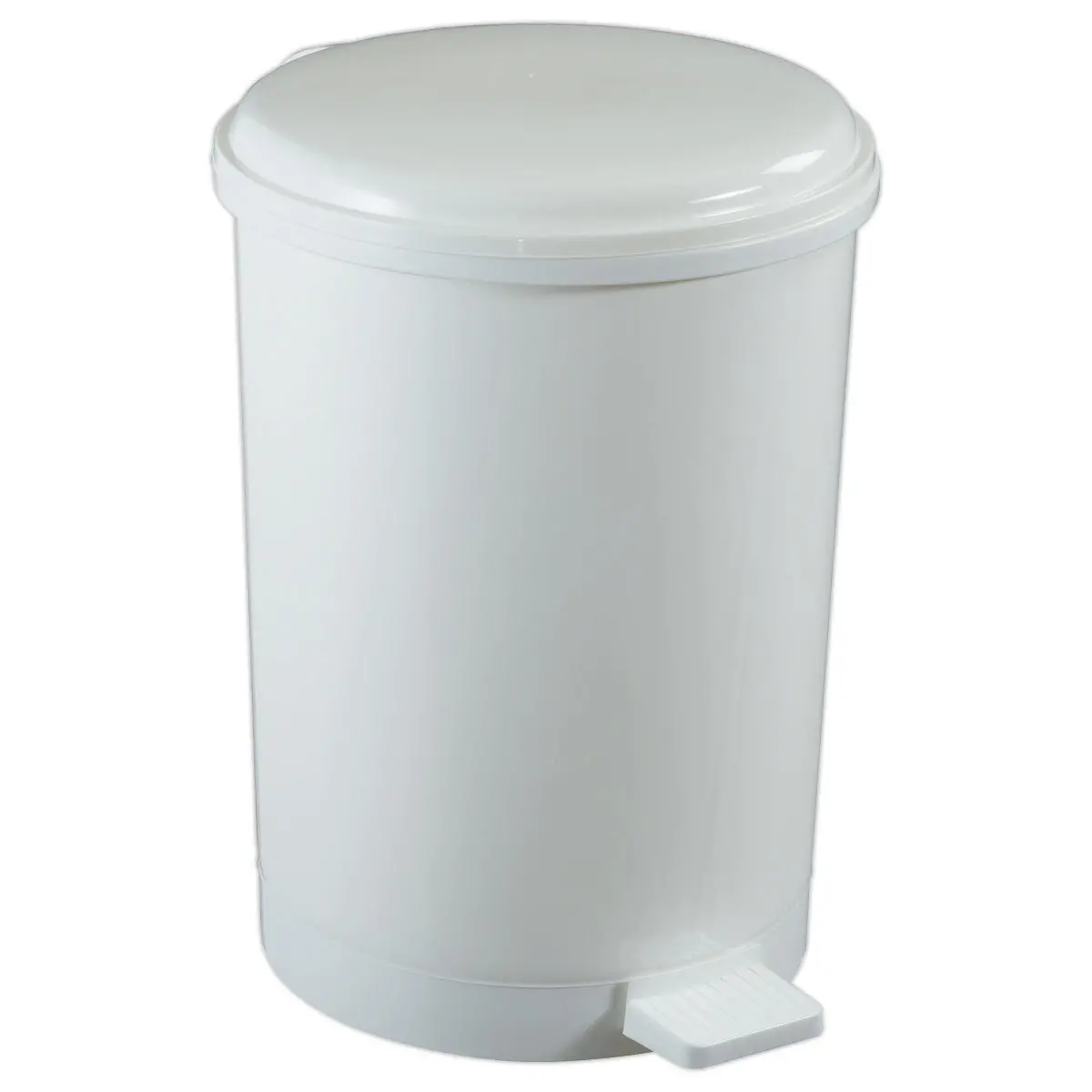 Poubelle &agrave; p&eacute;dale plastique blanc 20 L photo du produit