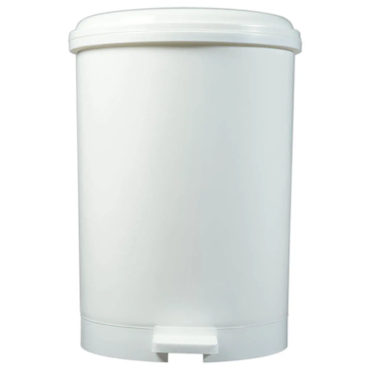 Poubelle à pédale plastique blanc 40 L photo du produit