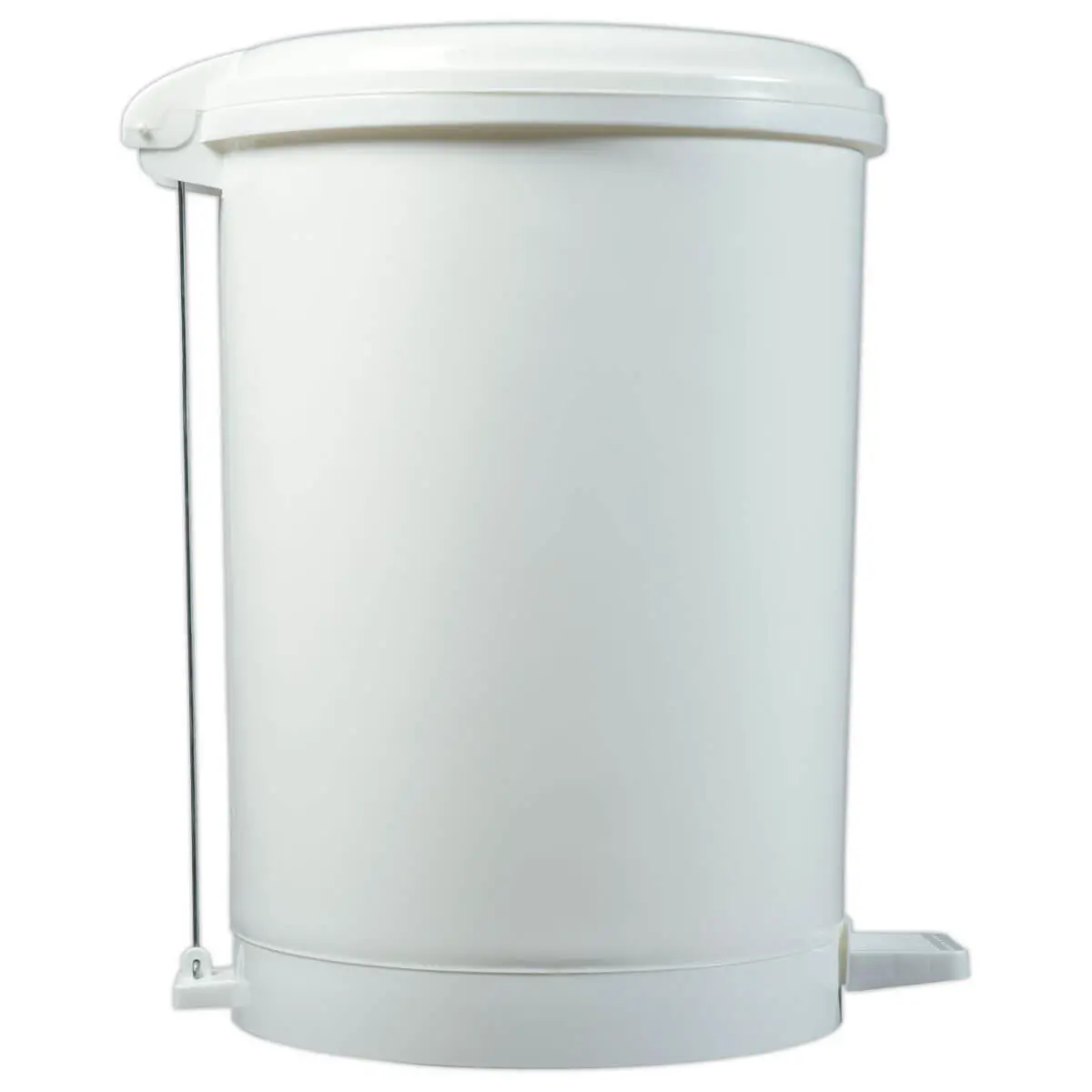 Poubelle à pédale plastique blanc 40 L photo du produit