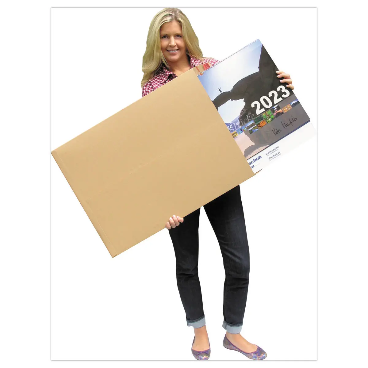 20 Pochettes d'exp rigides COLOMPAC-carton brun B2 L53 x H72 cm-&eacute;p 5 cm photo du produit