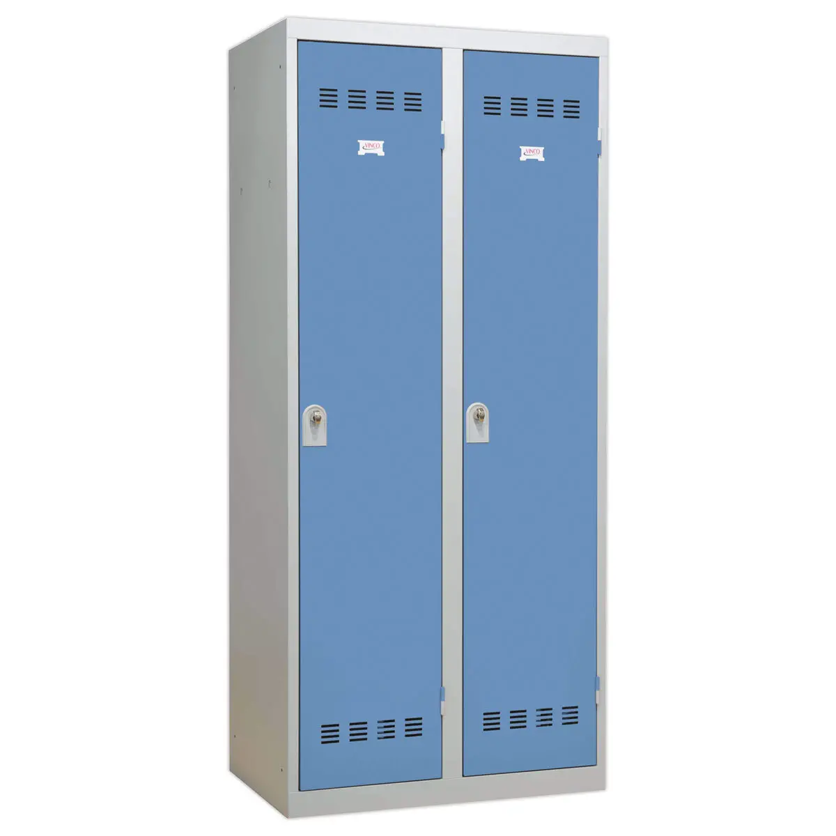 Vestiaire d'atelier industrie salissante - 2 colonnes - Gris/bleu - VINCO INDUSTRIES photo du produit