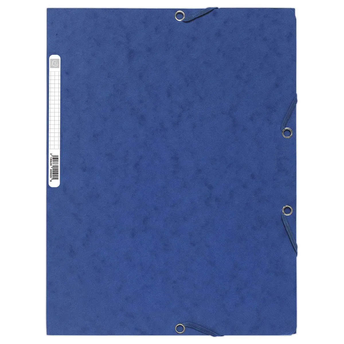 Chemise 3 rabats &agrave; &eacute;lastiques carte lustr&eacute;e - Bleu - Exacompta photo du produit