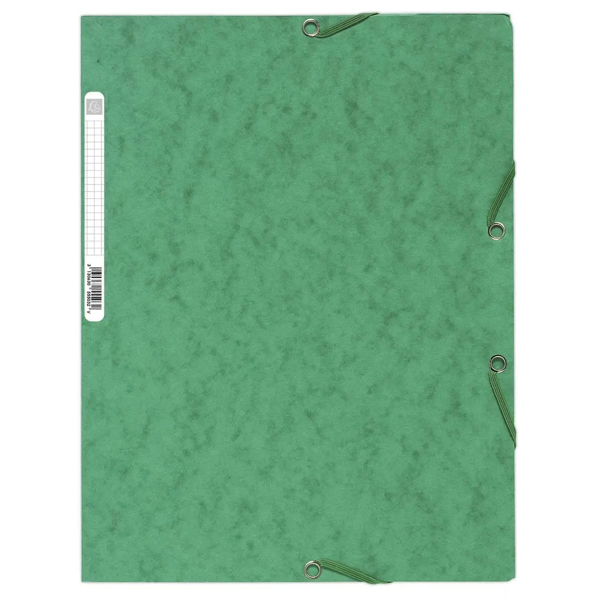 Chemise 3 rabats &agrave; &eacute;lastiques carte lustr&eacute;e - Vert - Exacompta photo du produit