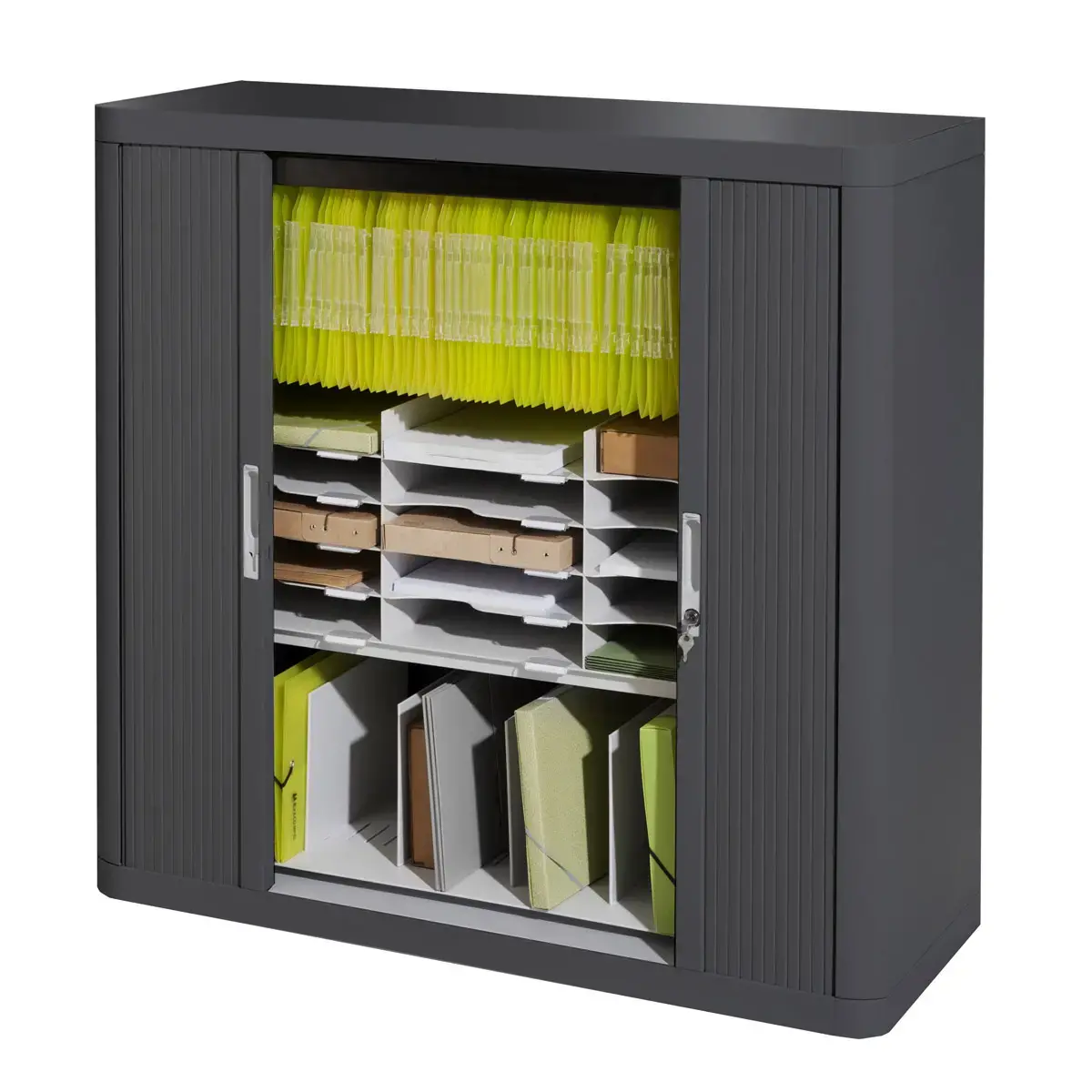 Armoire basse Easyoffice - Anthracite - Paperflow photo du produit