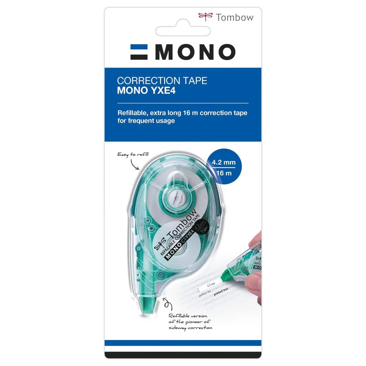 Correcteur latéral TOMBOW dévidoir de 16 m- largeur de bande 4,2 mm. photo du produit