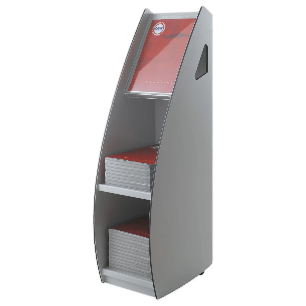 Présentoir distributeur "S" mobile en polystyrène avec fenêtre transp photo du produit