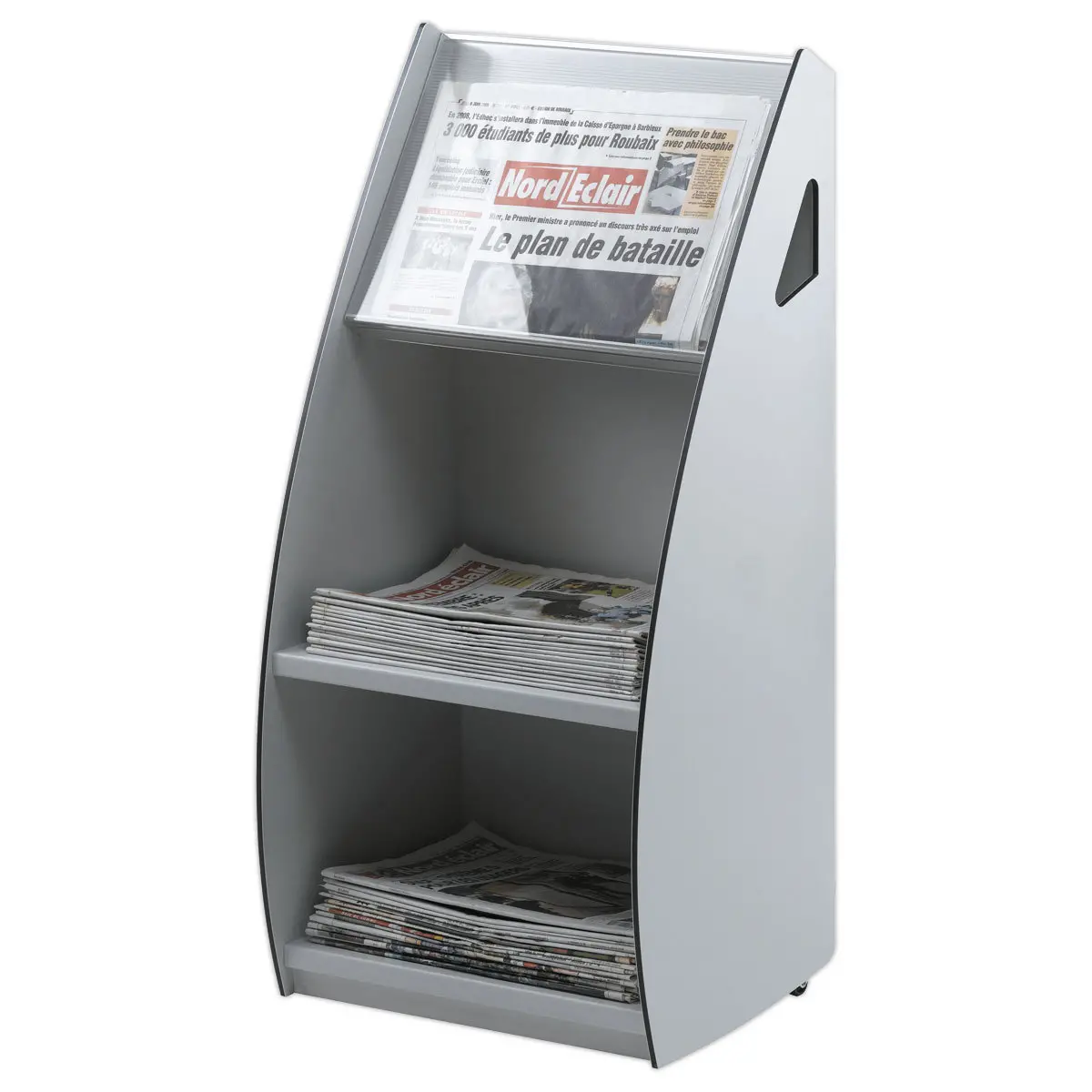 Pr&eacute;sentoir distributeur "XL" mobile enpolystyr&egrave;ne avec fen&ecirc;tre transp photo du produit