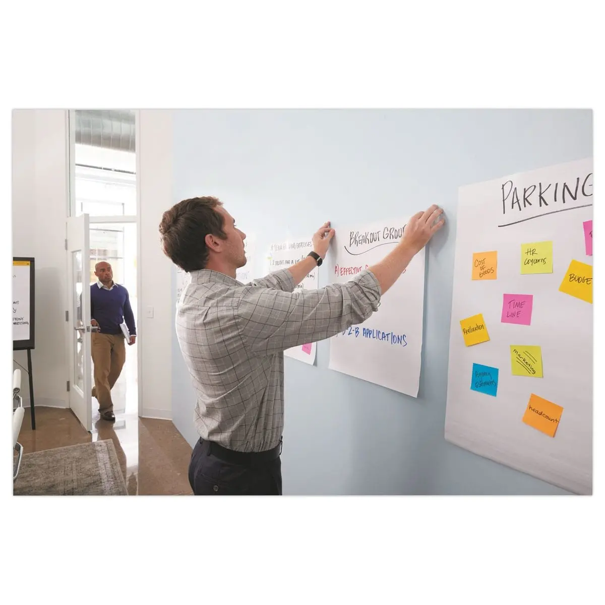 3 Paperboards adhésifs unis (2 + 1 offert) - Meeting Charts - POST IT photo du produit