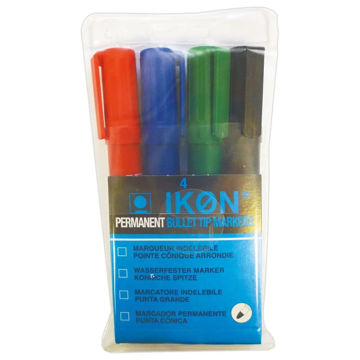 4 Marqueurs permanents - Pointe ogive photo du produit