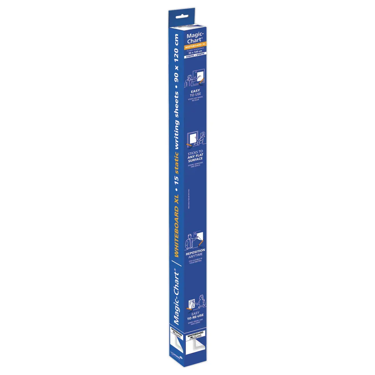 Rouleau 15 feuilles électrostatiques Magic Chart - Version tableau blanc - 90 x 120 cm - Legamaster photo du produit
