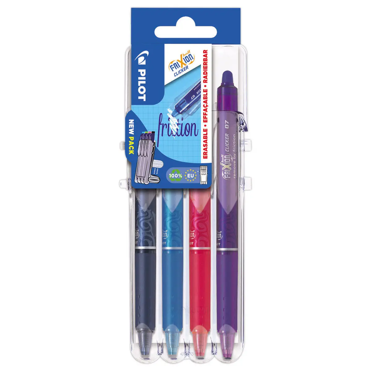 4 Stylos-billes gel effaçables Frixion Ball - assortis - PILOT photo du produit