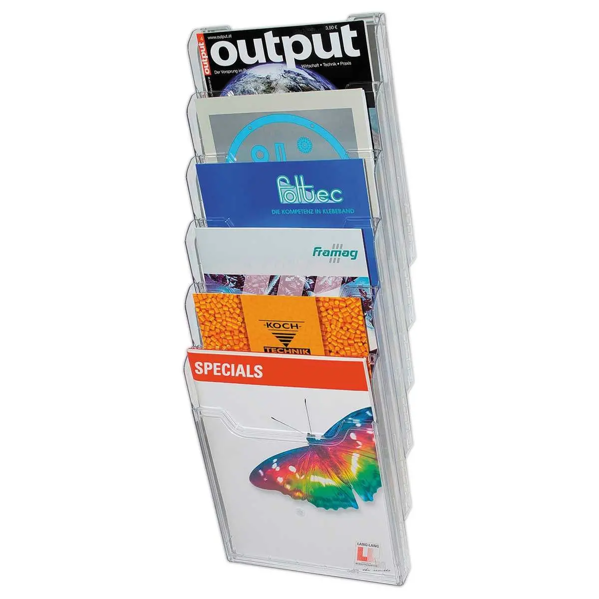 Trieur mural - 6 compartiments A4 - Transparent - EXACOMPTA photo du produit