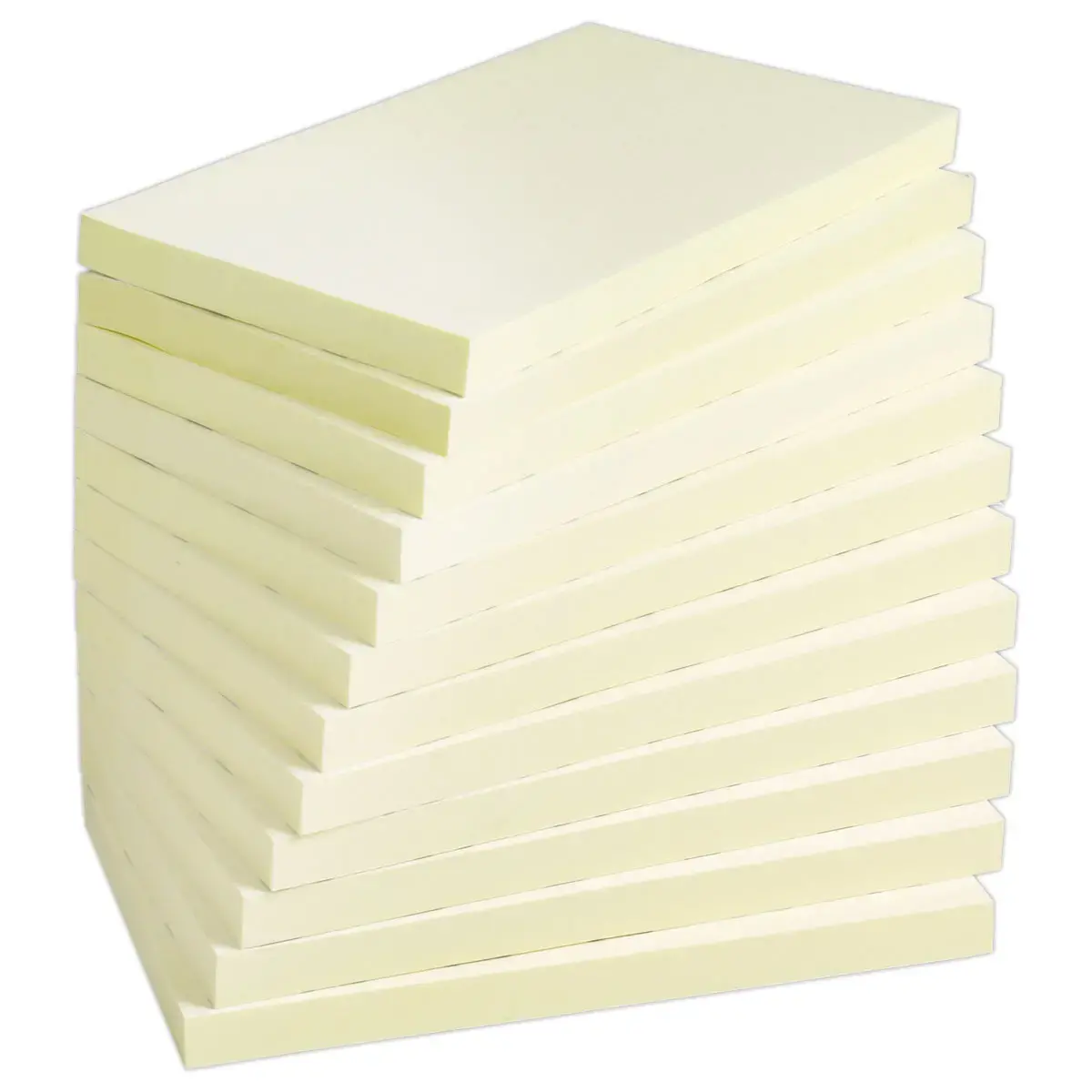 12 Blocs notes repositionnables 76 x 127 mm - Jaune - Fiducial photo du produit