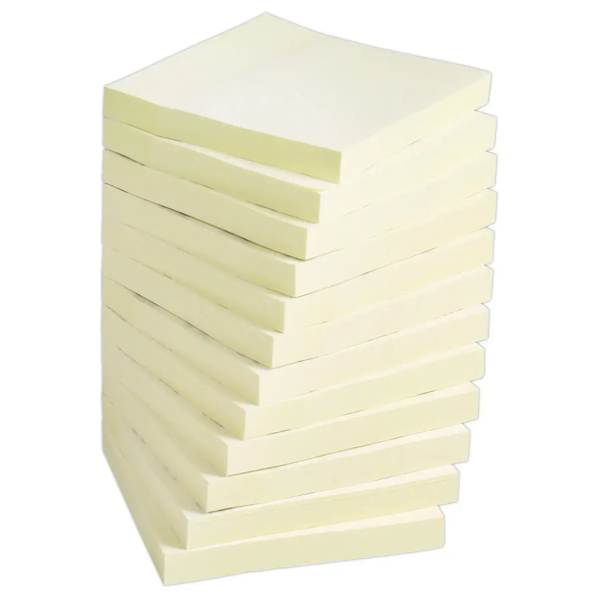 12 Blocs notes repositionnables - 76 x 76 mm - Jaune - FIDUCIAL photo du produit
