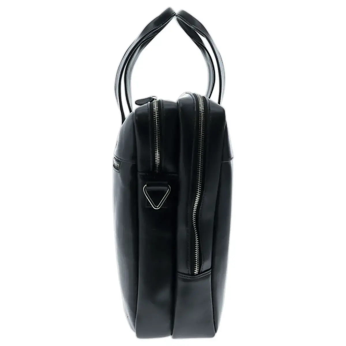Sacoche ordinateur double compartiments Exactive en cuir noir 15.6" photo du produit