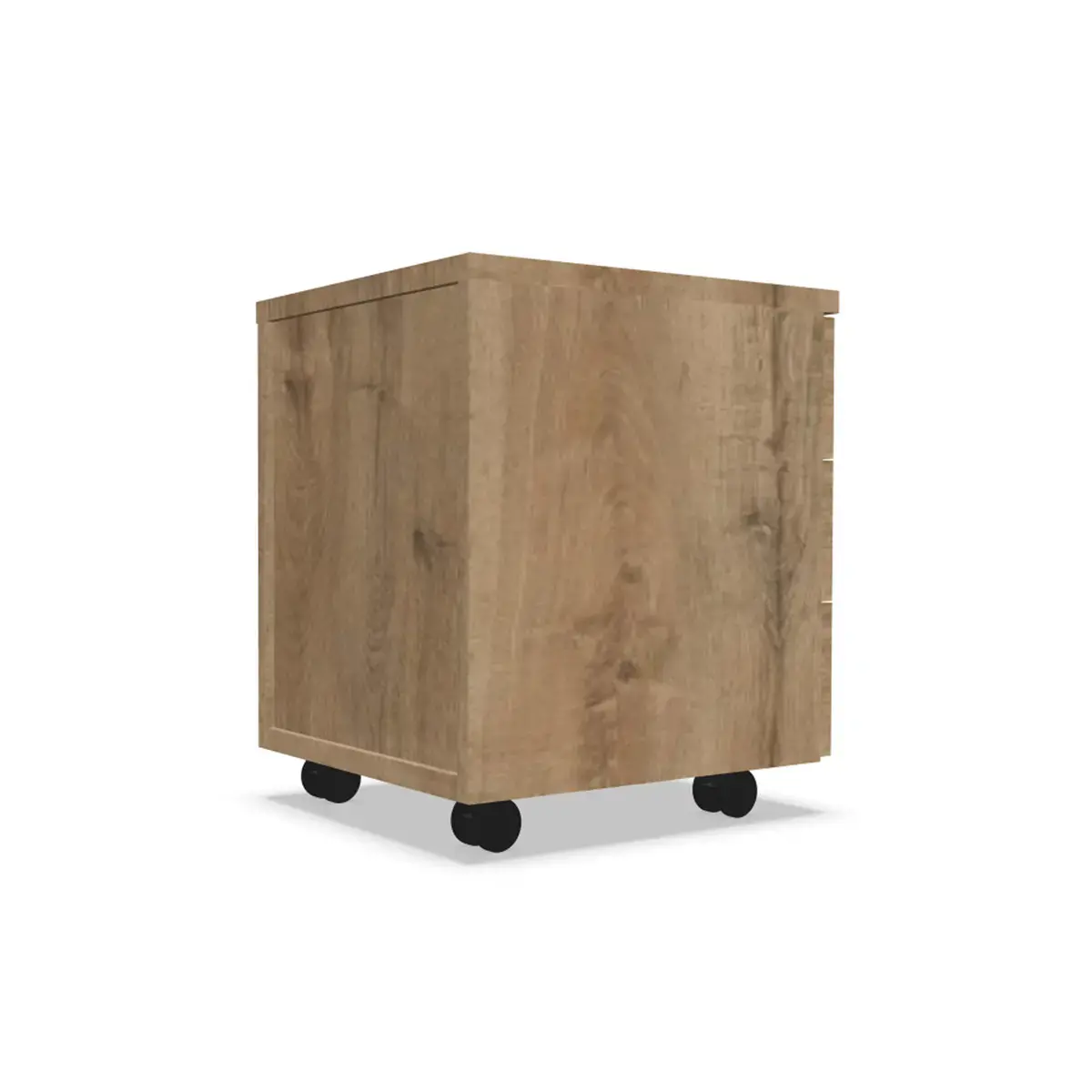 Caisson mobile 3 tiroirs avec plumier - Chêne veiné photo du produit
