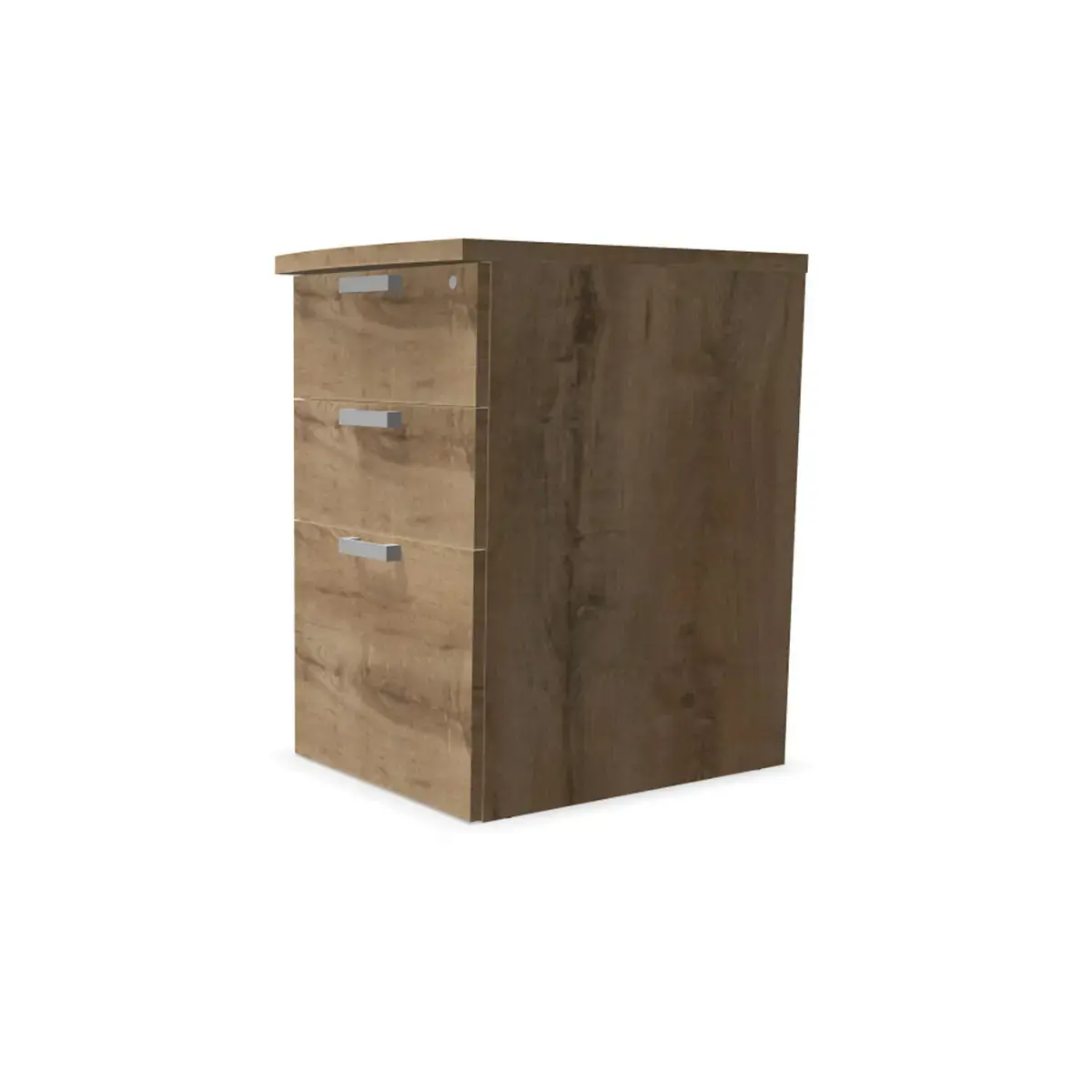 Caisson de bureau 3 tiroirs - Ch&ecirc;ne vein&eacute; - P 60 cm photo du produit