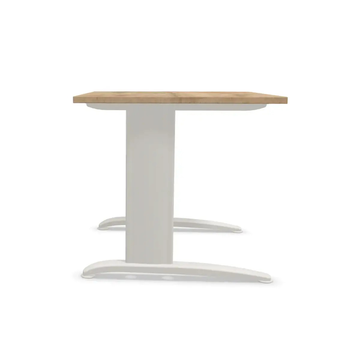 Table 80 x 80 ch&ecirc;ne vein&eacute; - pieds aluminium Fiducial photo du produit
