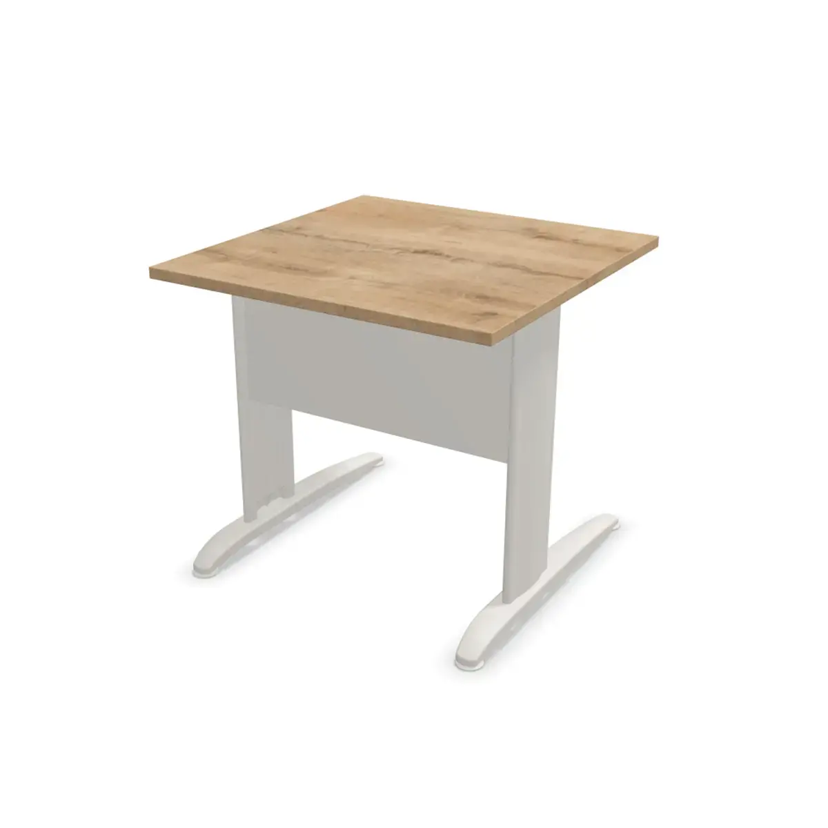 Table 80 x 80 ch&ecirc;ne vein&eacute; - pieds aluminium Fiducial photo du produit