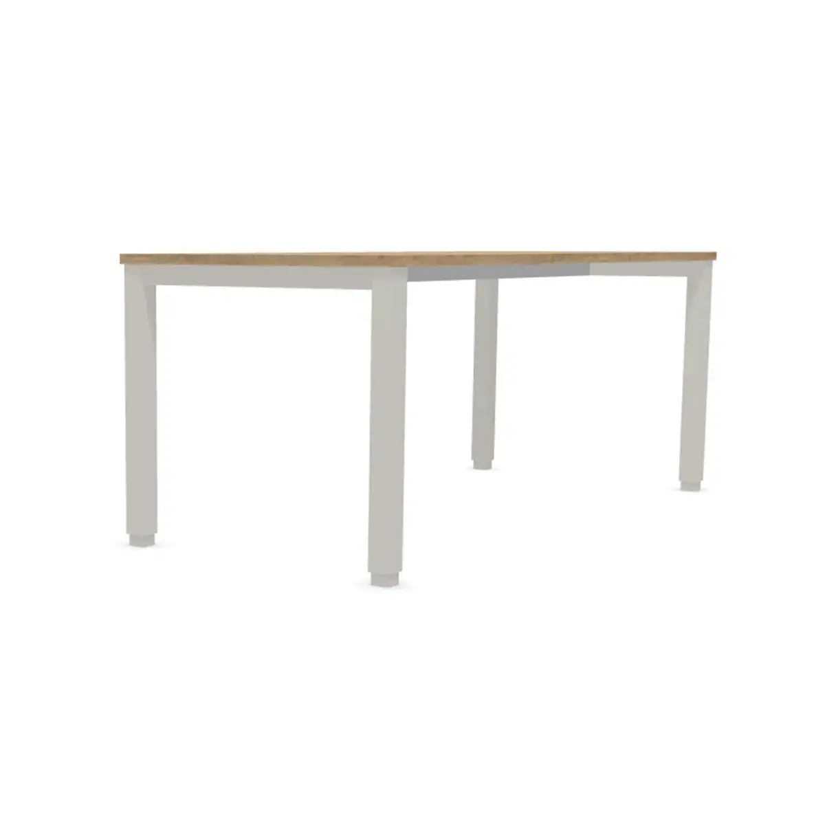 Bureau 180 x 80 chêne veiné - pieds aluminium photo du produit