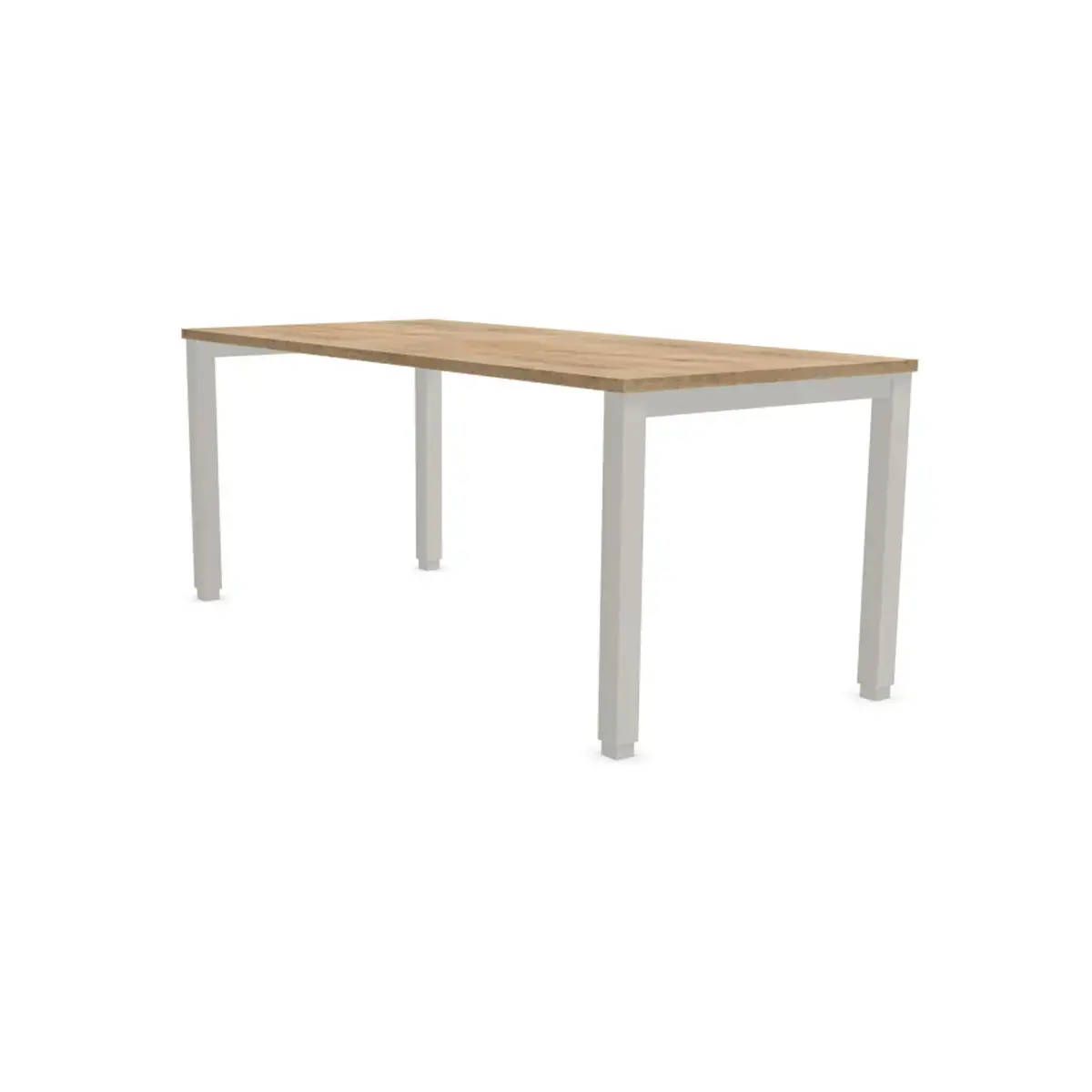 Bureau 180 x 80 chêne veiné - pieds aluminium photo du produit