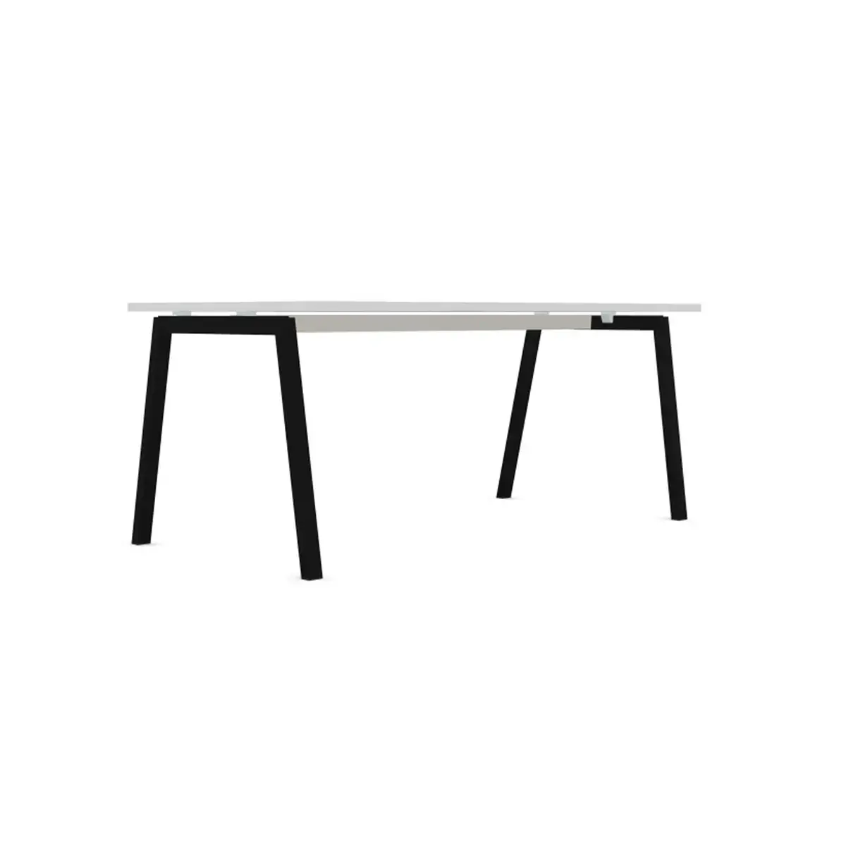 Bureau rectangulaire 180x80 Blanc / piét. anthracite BANGKOK photo du produit