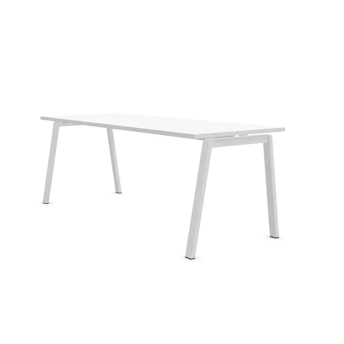 Bureau rectangulaire 180x80 Blanc / piét. Blanc BANGKOK photo du produit