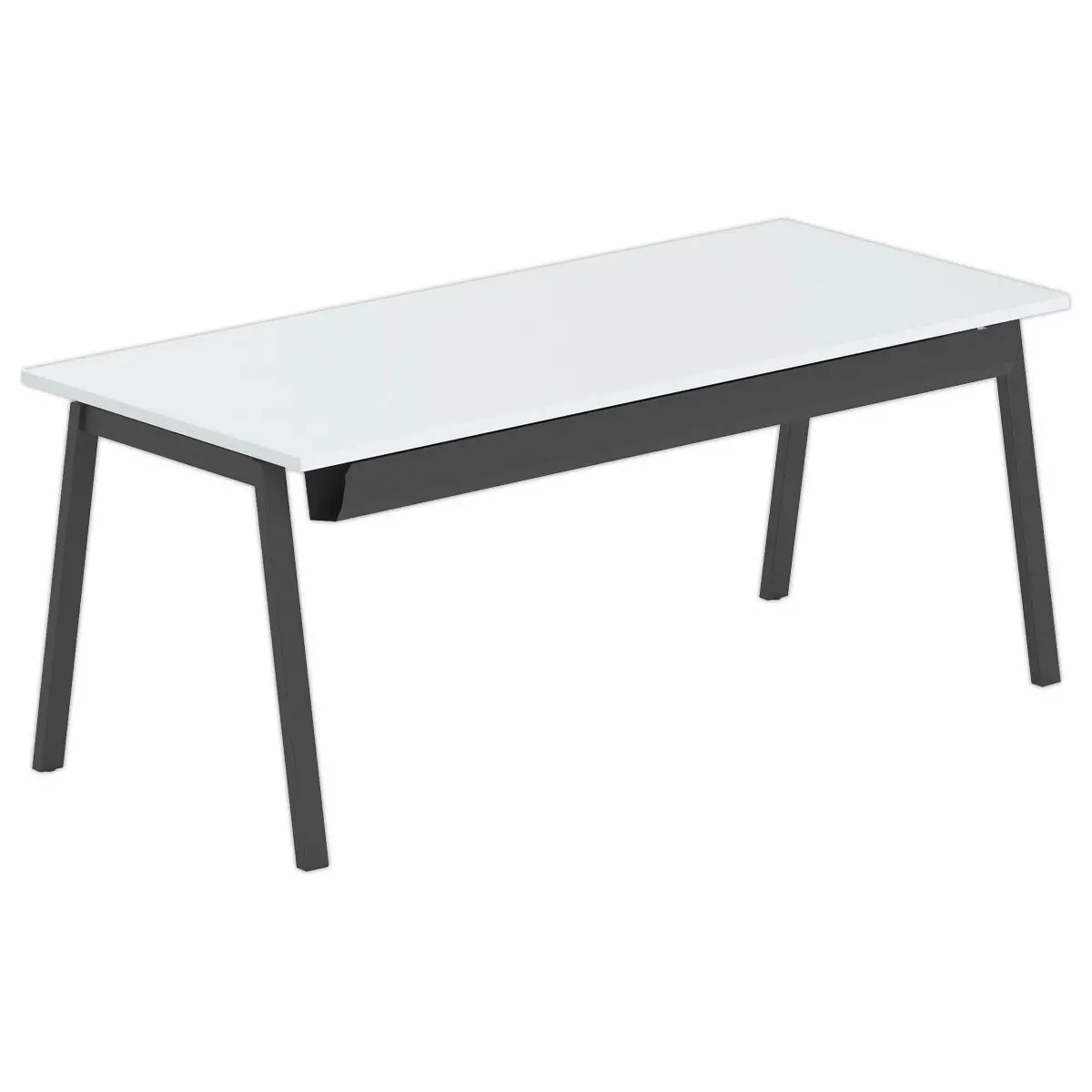 Bureau rectangulaire 180x80 Gris / piét. Anthracite BORN photo du produit