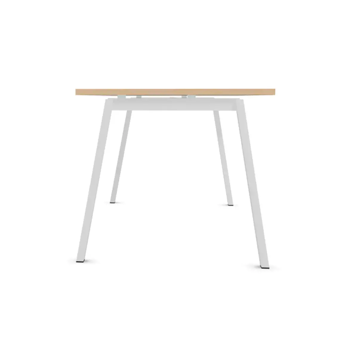 Bureau rectangulaire 180x80 H&ecirc;tre / pi&eacute;t. Blanc BANGKOK photo du produit