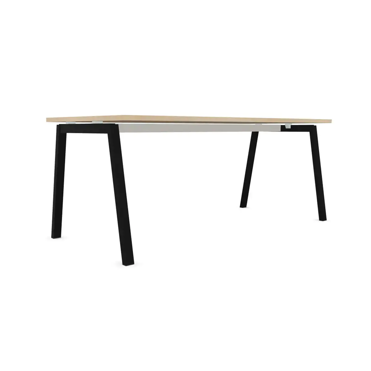 Bureau rectangulaire 180x80 Acacia Clair / piét. Anthracite BANGKOK photo du produit