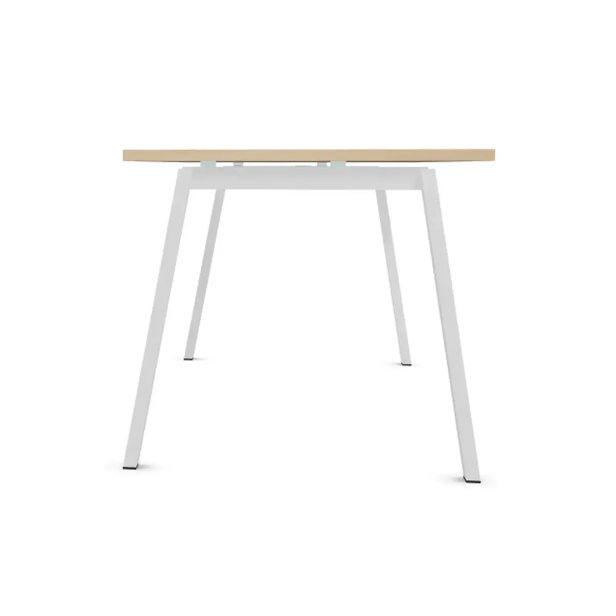 Bureau rectangulaire 180x80 Acacia Clair / piét. blanc BANGKOK photo du produit
