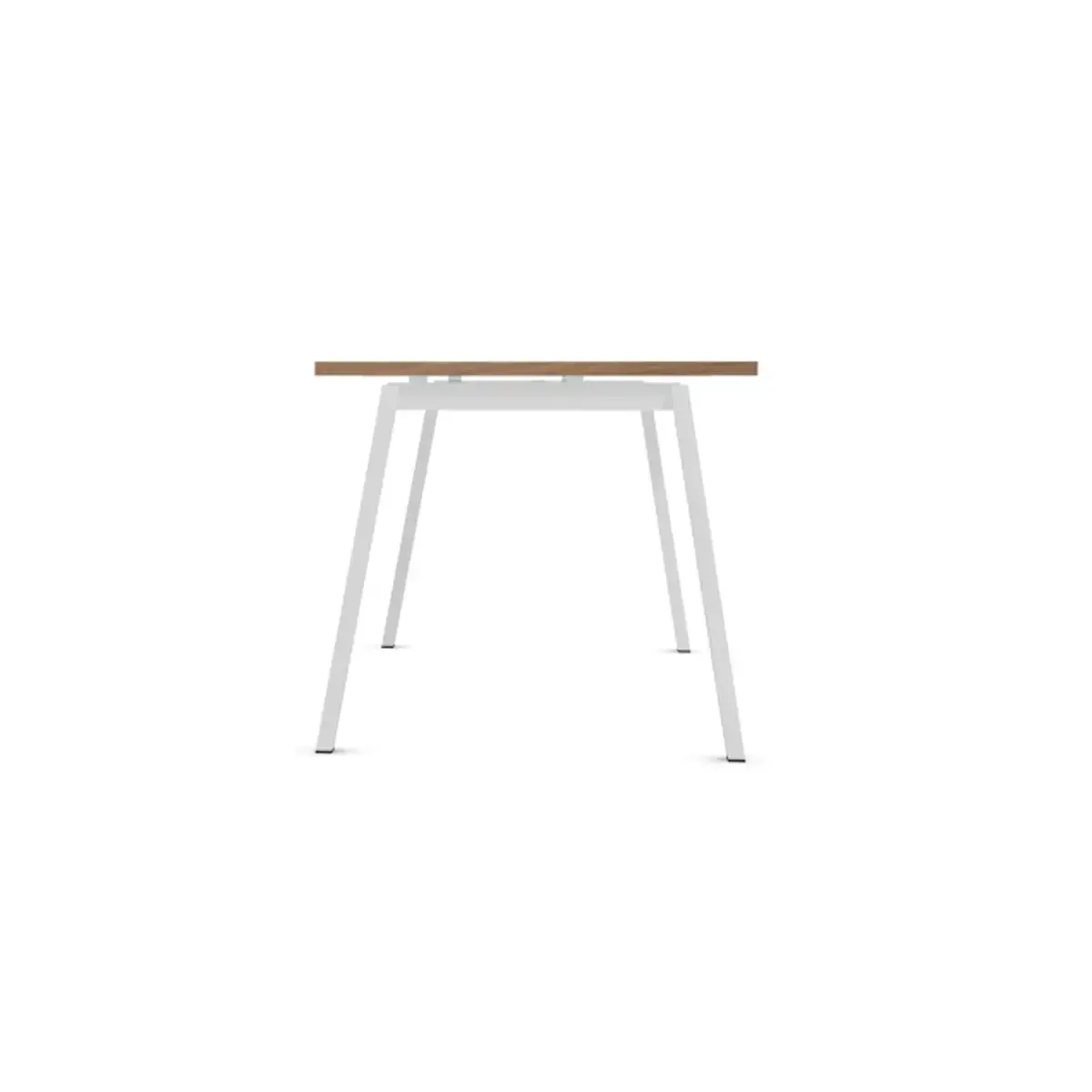 Bureau rectangulaire 180x80 Noyer / pi&eacute;t. Blanc BANGKOK photo du produit