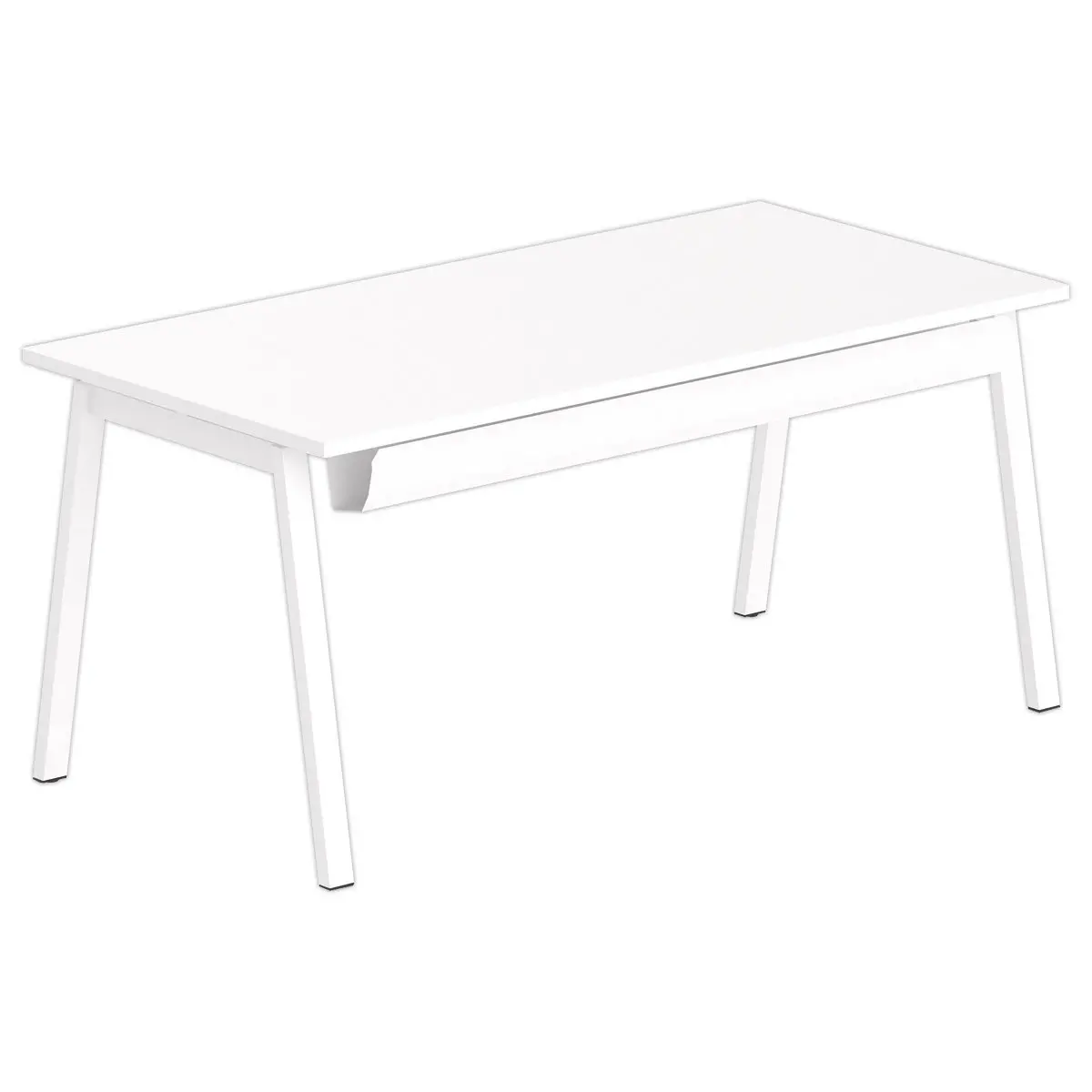Bureau rectangulaire 160x80 Blanc/ piét. Blanc BANGKOK photo du produit