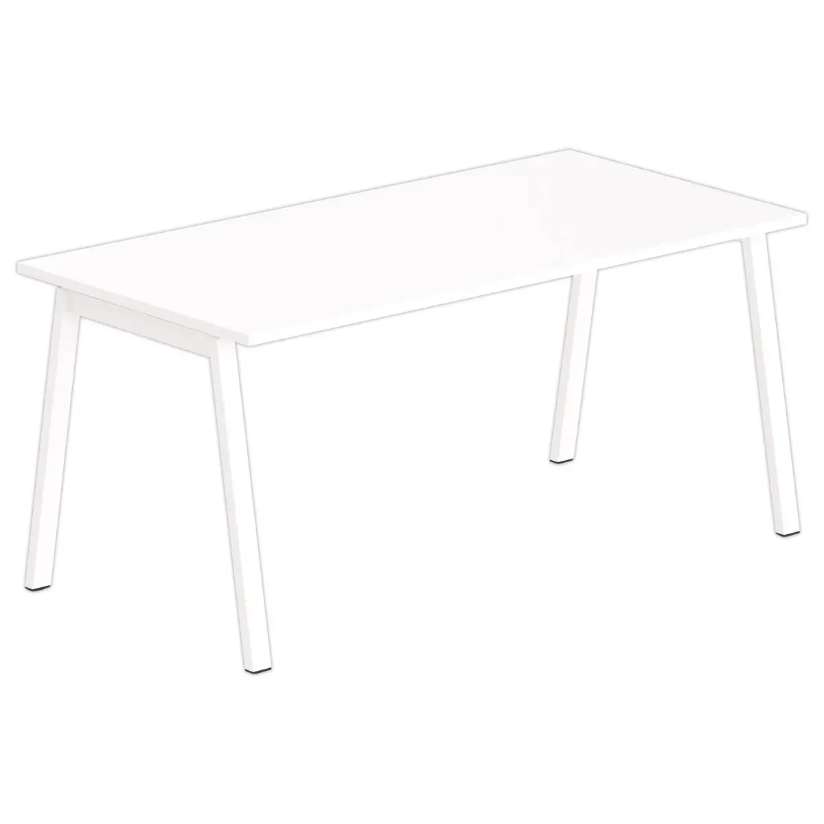 Bureau rectangulaire 160x80 Blanc/ piét. Blanc BANGKOK photo du produit