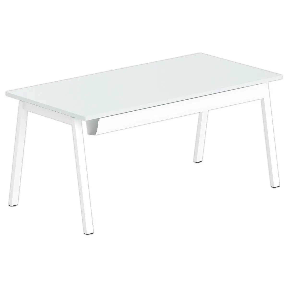 Bureau rectangulaire 160x80 Gris/ piét. Blanc BANGKOK photo du produit