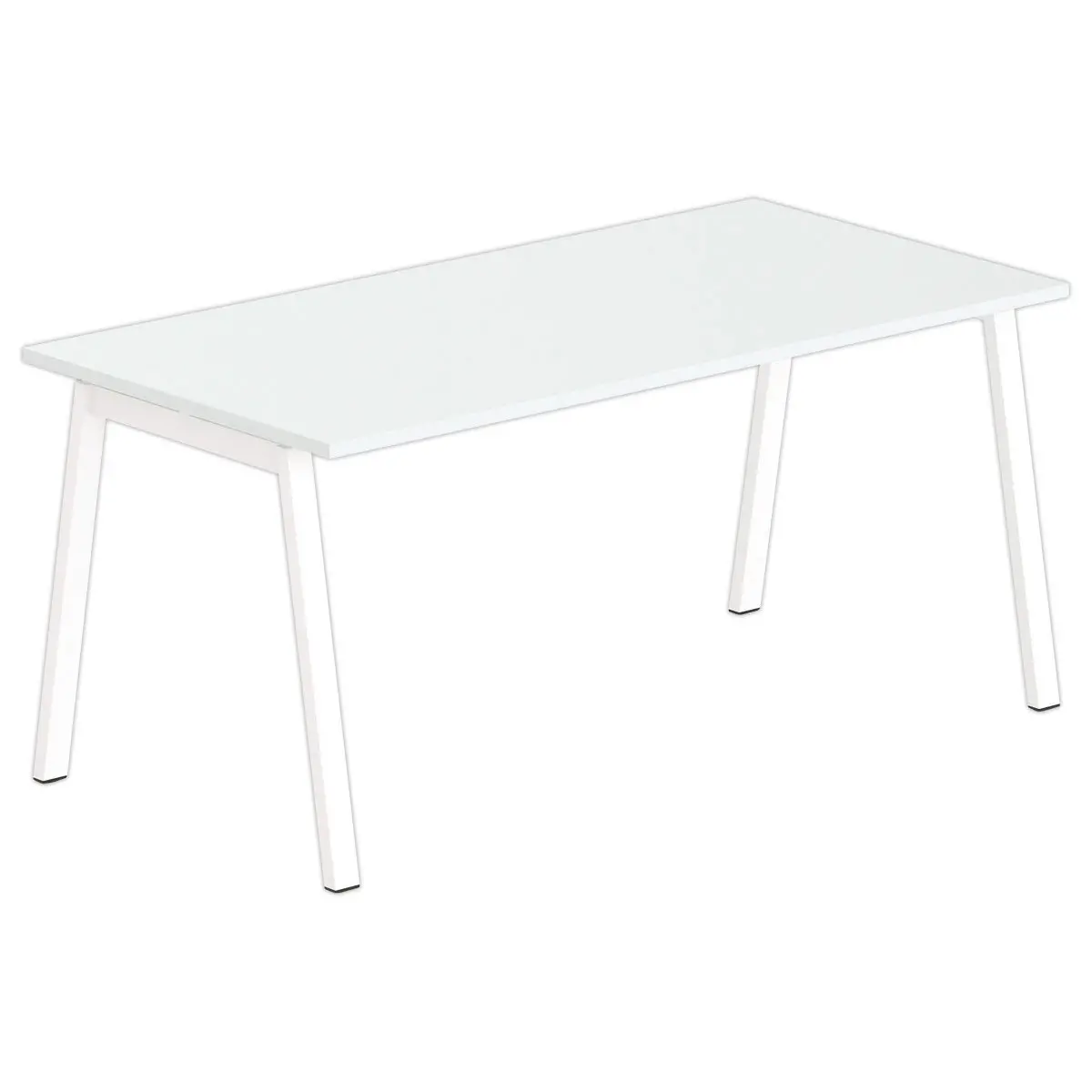 Bureau rectangulaire 160x80 Gris/ piét. Blanc BANGKOK photo du produit