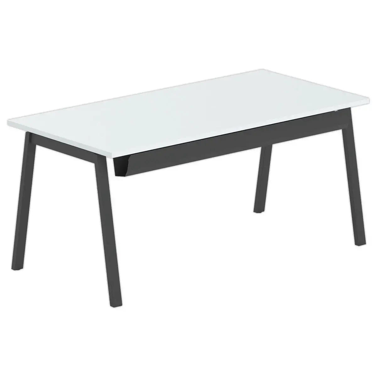 Bureau rectangulaire 160x80 Gris / piét. Anthracite BANGKOK photo du produit