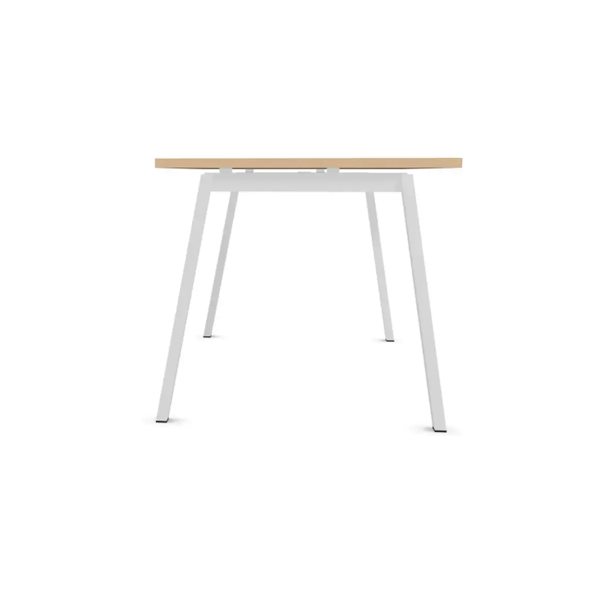 Bureau rectangulaire 160x80 H&ecirc;tre / pi&eacute;t. Blanc BANGKOK photo du produit